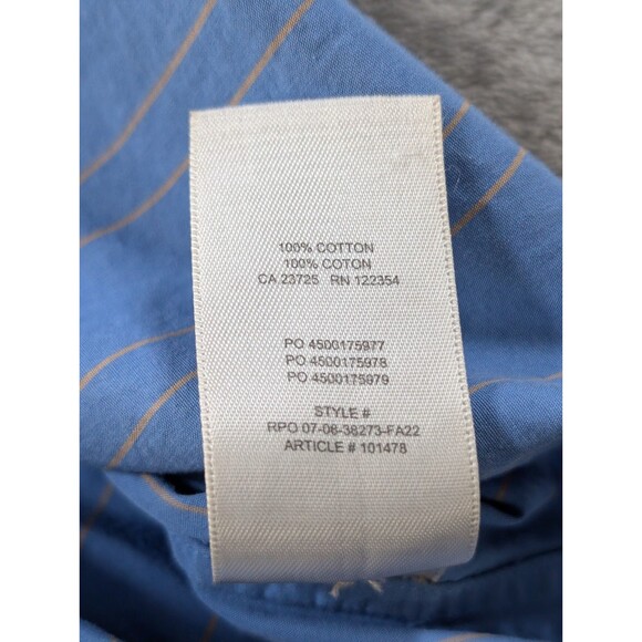 Aritzia Wilfred Free Stripe Shirt Womens L Blue Boxy Boyfriend Button Up - Picture 6 of 8